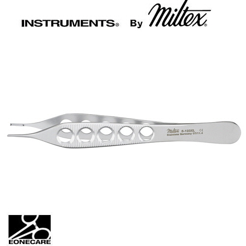 [Miltex]밀텍스 ADSON Dressing,Tissue &amp; Suture Forceps 티슈포셉 #6-123XL 4-3/4&quot;(12.1cm)1 x 2 teeth,with tying platform,lightweight fenestrated handles/의료용 포셉 겸자/지혈겸자/지침기/집게/니들홀더