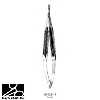 [NS] 스프링안과지침기(라운드핸들) 06-129-14 Troutmann Barraquer Needle Holder Curved/의료용 겸자/지침기/집게/니들홀더