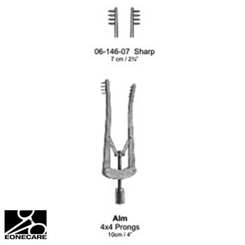 [NS] ALM리트렉터 06-146-07.06-148-10 Alm Retractor Sharp 4X4 Prong
