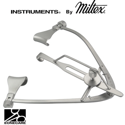 [Miltex]밀텍스 MAUMENEE-PARK Eye Speculum,with Canthus Hook #18-33 3-1/4&quot;,solid 14mmvertical and horizontal positioning and adjustable locking mechanism