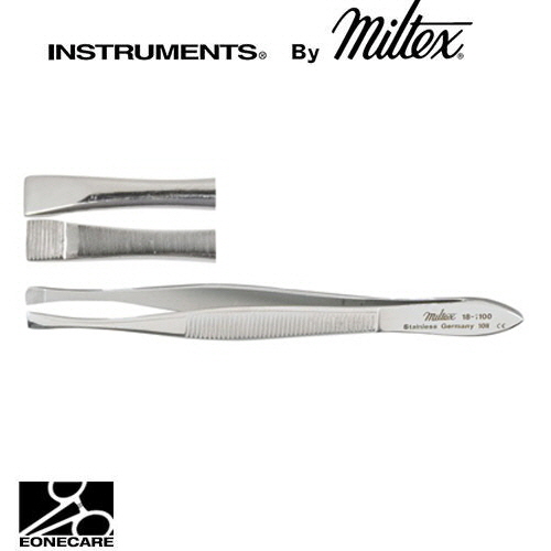 [Miltex]밀텍스 LITTAUER Cilia Forceps #18-1100 3-1/2&quot;(8.9cm)4mm wide jaws with fine horizontal serrations
