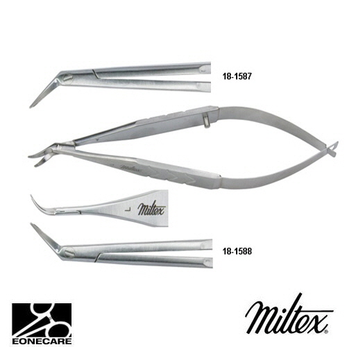 [Miltex]밀텍스 KATZIN Corneal Transplant Scissors #18-1587 4-1/4&quot;(10.8cm),leftstrong curve,medium blades