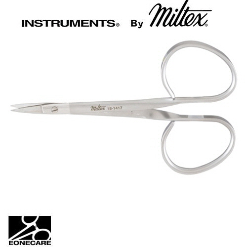 [Miltex]밀텍스 Iris Scissors #18-1417 3-3/4&quot;(9.5cm),straightribbon type,miniature pattern with 14 min blades,sharp tips