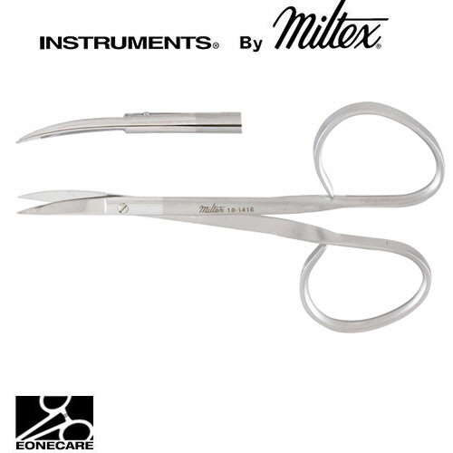 [Miltex]밀텍스 Iris Scissors #18-1416 4&quot;(10.2cm),curvedribbon type,standard pattern,sharp tips