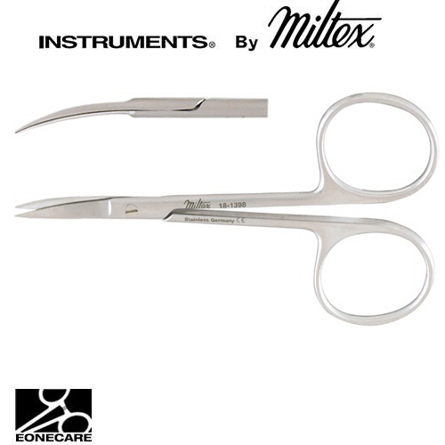 [Miltex] 밀텍스 Iris Scissors 18-1398 3-1/2 (8.9cm) curveddelicate with 20mm blades sharp tips