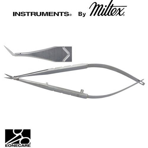 [Miltex]밀텍스 GILLS-VANNAS Scissors #18-1639 4&quot;(10.2cm),angled forwardsharp tips,extra thin 17m long rounded blades