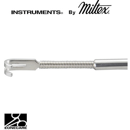 [Miltex]밀텍스 Flexible Neck Rake &amp; Lacrimal Sac Retractor #11-38 2 blunt prong,5mm wide6&quot;(15.2cm)