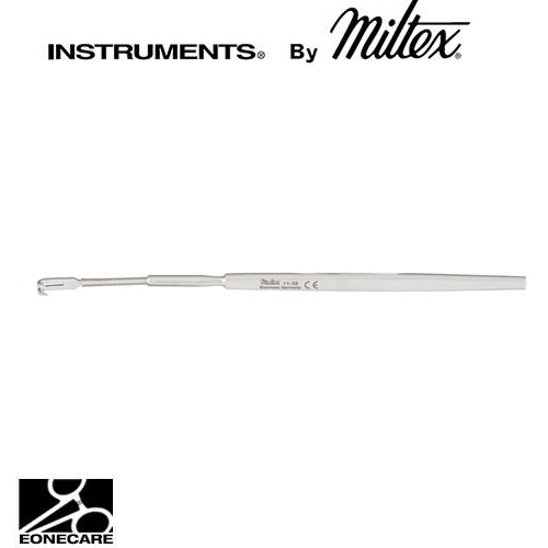 [Miltex]밀텍스 Flexible Neck Rake &amp; Lacrimal Sac Retractor #11-32 2 sharp prong,5mm wide6&quot;(15.2cm)