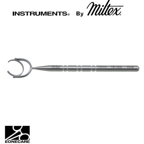 [Miltex]밀텍스 FINE-THORTON Swivel Fixation Ring #18-123 4-1/4&quot;(10.8cm)13mm diameter ring for clear cornea incisions,with swivel handle