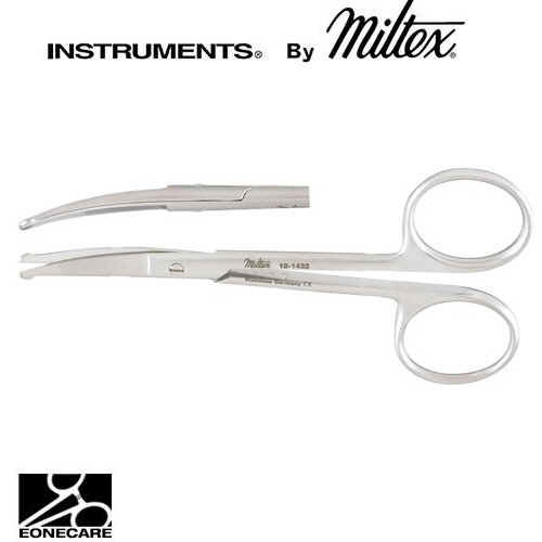 [Miltex]밀텍스 EYE Scissors #18-1432 4&quot;(10.2cm),curvedwith probe tips