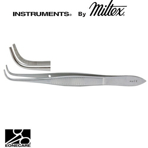 [Miltex]밀텍스 Eye Dressing Forceps 드레싱포셉 #18-784 full curvedstandard pattern,0.8mm serrated jaws 4&quot;(10.2cm)