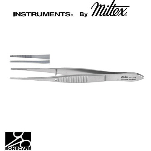 [Miltex]밀텍스 Eye Dressing Forceps 드레싱포셉 #18-780 straightstandard pattern,0.8mm serrated jaws 4&quot;(10.2cm)