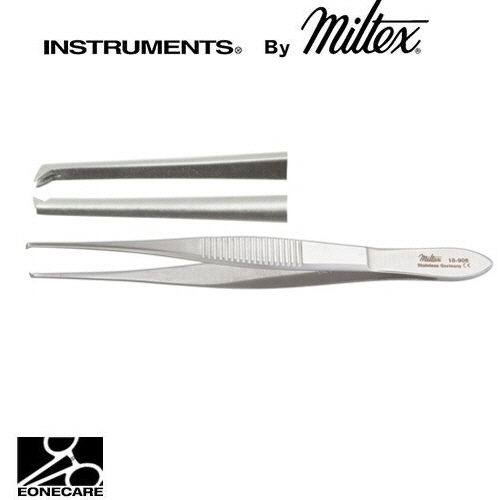 [Miltex]밀텍스 ELSCHNIG Fixation Forceps #18-906 4-1/4&quot;(10.8cm),0.9mm widestrong 1 x 2 teeth,angled forward