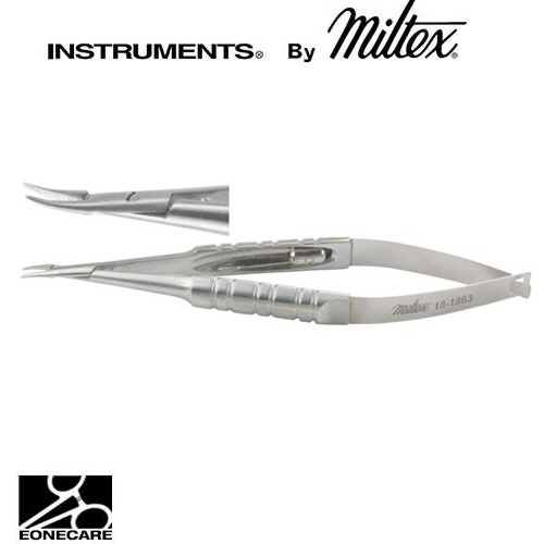 [Miltex]밀텍스 DREWS Needle Holder #18-1863 4&quot;(10.2cm),curved,with lockextra delicate smooth jaws