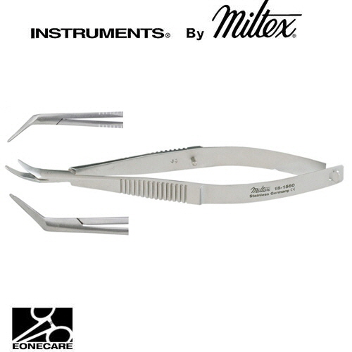 [Miltex]밀텍스 CASTROVIEJO Universal Corneal Section Scissors #18-1562 4-1/2&quot;(11.4cm),leftinner blade 1mm longer,curved,blunt tips