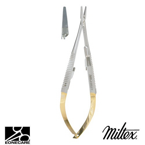 [Miltex]밀텍스 CASTROVIEJO Needle Holder,Tungsten Carbide #18-1828A-TC 5-1/2&quot;(14cm),serrated jawsstraight,with lock