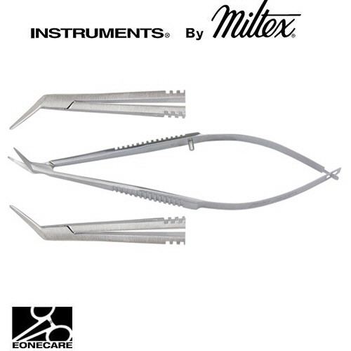 [Miltex]밀텍스 KATZIN Corneal Transplant Scissors #18-1588 4-1/4&quot;(10.8cm),rightfor microsurgery,6mm curved blades,blunt tips