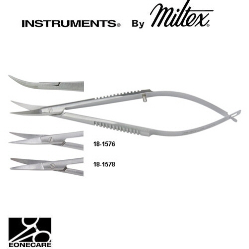 [Miltex]밀텍스 CASTROVIEJO Corneal Scissors #18-1578 3-3/4&quot;(9.5cm),curved,blunt tips