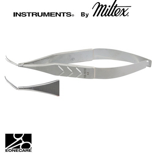 [Miltex]밀텍스 UTHOFF-GILLS Capsulotomy Scissors #18-1616 4-1/8&quot;(10.5cm)10mm long angled blades,curved and blunt tips