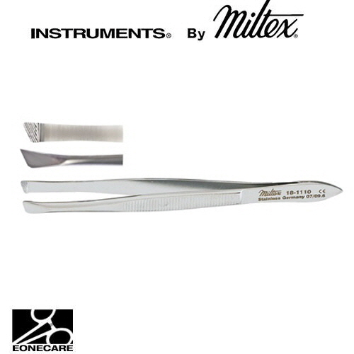 [Miltex]밀텍스 BERGH Cilia Forceps #18-1110 3-1/2&quot;(8.9cm)5mm wide jaws with horizontal serrations