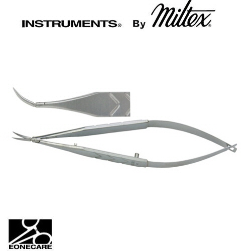 [Miltex]밀텍스 URIBE-STERN Scissors #18-1641 4-1/8&quot;(10.5cm),curved,angled forwardsharp tips,extra this 10mm long rounded blades