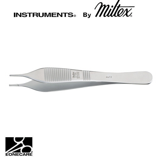 [Miltex]밀텍스 ADSON Dressing,Tissue &amp; Suture Forceps 티슈포셉 #6-123 4-3/4&quot;(12.1cm)1 x 2 teeth,with tying platform/의료용 포셉 겸자/지혈겸자/지침기/집게/니들홀더