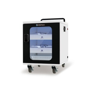 [S3856] 솔리드싱크 교육용 VR기기 12대용 충전보관함 UV살균 VR12-US  / 디지털도어락 / 레일선반 / 수납용바구니 / 과전류차단