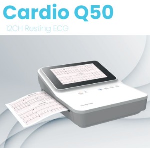 [바이오넷] 심전도측정기 12채널 Cardio Q50 심전도측정계 (운반카트+폴대포함)