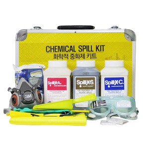 [S3731] 화학적 중화제키트 실험실 위험물노출사고대비 Kit-608  중화제,주걱,쓰레받이,방독면,복합가스정화통외