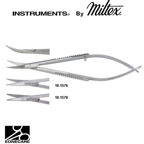 [Miltex]밀텍스 CASTROVIEJO Corneal Scissors #18-1576 3-3/4&quot;(9.5cm),curved,sharp tips